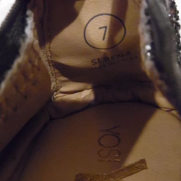 Yosi Samra Oxidized Silver Ombre‎ Glitter Serena Foldable Ballet Flat Shoes 7 - Picture 8 of 16